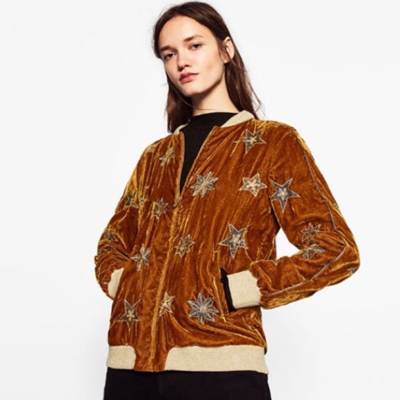 velvet bomber jacket zara